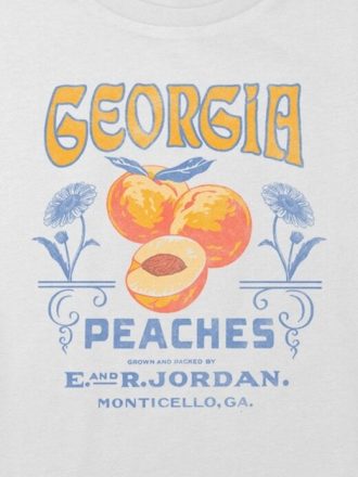 Maglietta corta squadrata con grafica Georgia Peaches per bambini