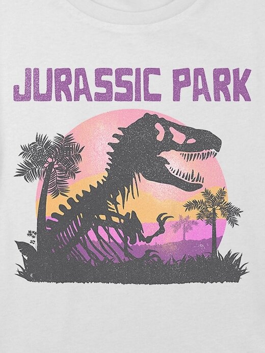 Maglietta corta squadrata con grafica Jurassic Park per bambini Maglietta corta squadrata con grafica Jurassic Park per bambini