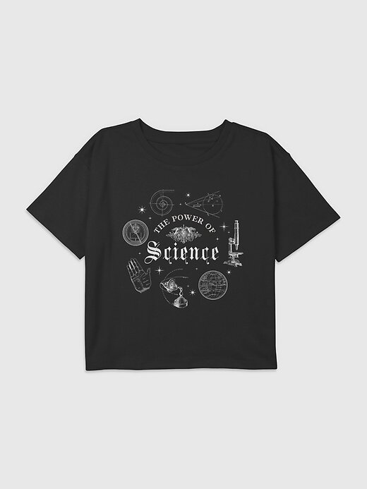 Maglietta corta squadrata con grafica “Kids Power of Science” Maglietta corta squadrata con grafica “Kids Power of Science”