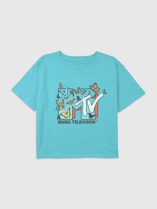 Maglietta corta squadrata con grafica MTV Butterflies per bambini Maglietta corta squadrata con grafica MTV Butterflies per bambini