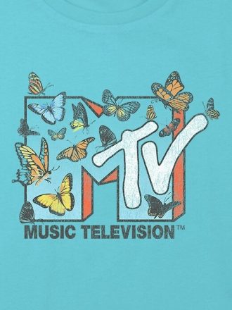 Maglietta corta squadrata con grafica MTV Butterflies per bambini