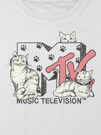 Maglietta corta squadrata con grafica MTV Cats per bambini