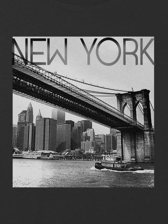Maglietta corta squadrata con grafica New York Bridge per bambini