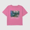 Maglietta corta squadrata con motivo grafico del giardino di Monet per bambini Maglietta corta squadrata con motivo grafico del giardino di Monet per bambini