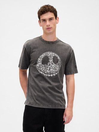 Maglietta Gap × Disney con teschio The Nightmare Before Christmas di Tim Burton