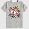 Maglietta grafica a maniche corte con motivo scarabocchio Marvel Avengers per bambini Maglietta grafica a maniche corte con motivo scarabocchio Marvel Avengers per bambini