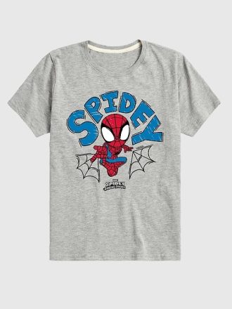 Maglietta grafica a maniche corte con scritta “Spidey Doodle” della Marvel per bambini