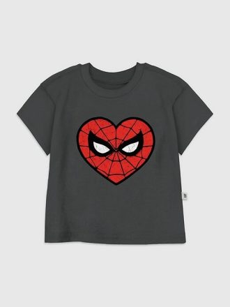 Maglietta grafica con cuore di Spidey per bambini