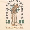 Maglietta grafica con stivale da cowboy con fiori di Yellowstone