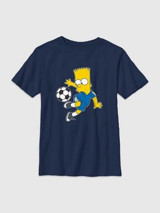 Maglietta grafica da calcio Bart Simpson per bambini