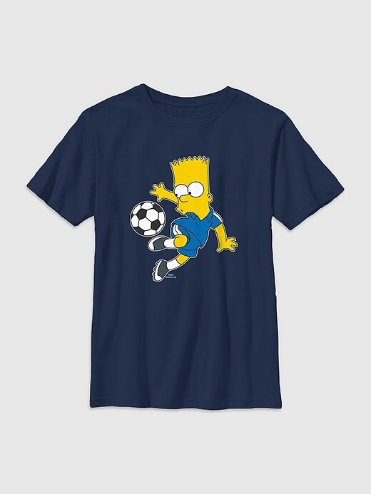 Maglietta grafica da calcio Bart Simpson per bambini Maglietta grafica da calcio Bart Simpson per bambini