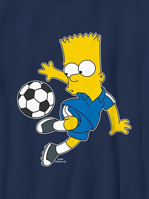 Maglietta grafica da calcio Bart Simpson per bambini Maglietta grafica da calcio Bart Simpson per bambini