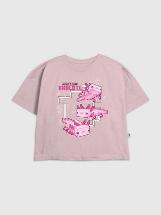 Maglietta grafica Minecraft Axolotl per bambini