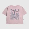 Maglietta grafica per bambini con motivo Paris Line Art