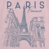 Maglietta grafica per bambini con motivo Paris Line Art