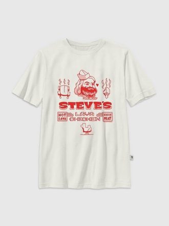 Maglietta grafica per bambini Minecraft Movie Steves Lava Chicken