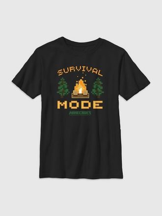 Maglietta grafica per bambini Minecraft Survival Mode
