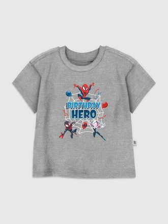 Maglietta grafica per bambini Spiderman Birthday Hero