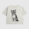 Maglietta grafica Pop Art con gattino per bambini