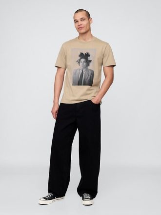 Maglietta grafica rilassata Basquiat