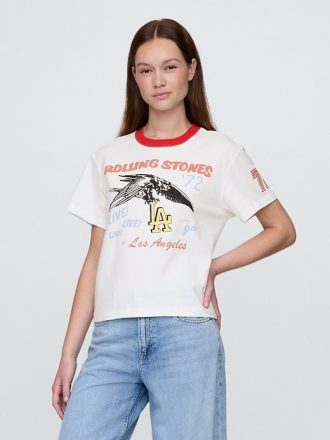 Maglietta grafica rilassata dei Rolling Stones
