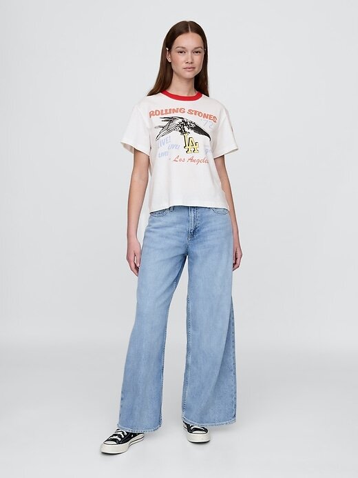 Maglietta grafica rilassata dei Rolling Stones Maglietta grafica rilassata dei Rolling Stones