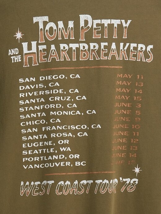 Maglietta grafica rilassata di Tom Petty And The Heartbreakers Maglietta grafica rilassata di Tom Petty And The Heartbreakers