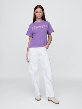 Maglietta grafica rilassata Purple Rain