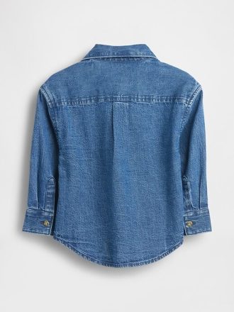 Maglietta grande in denim per neonati e bambini