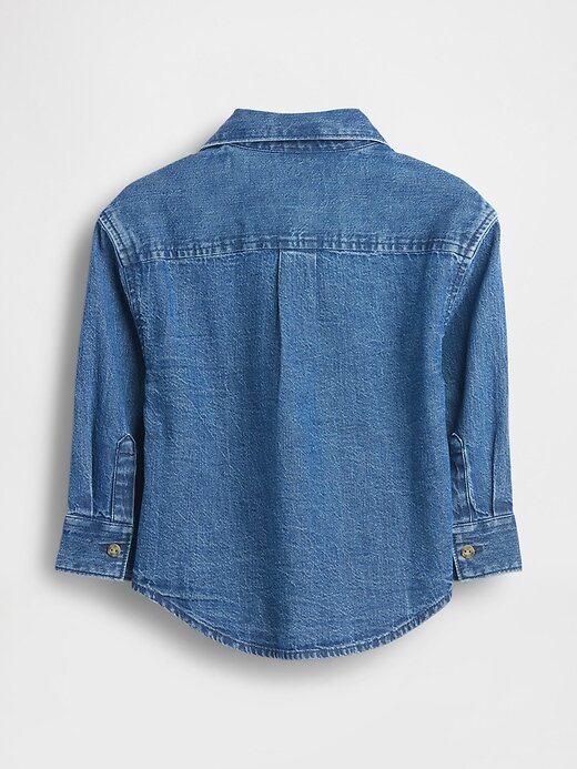 Maglietta grande in denim per neonati e bambini Maglietta grande in denim per neonati e bambini
