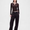 Maglietta Henley a coste moderne Maglietta Henley a coste moderne