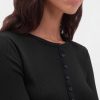 Maglietta Henley a coste moderne Maglietta Henley a coste moderne
