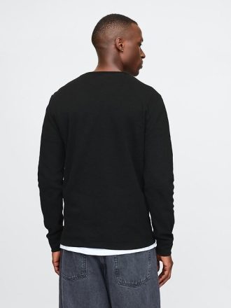 Maglietta Henley a doppia maglia