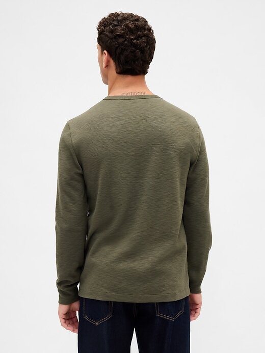 Maglietta Henley a doppia maglia Maglietta Henley a doppia maglia