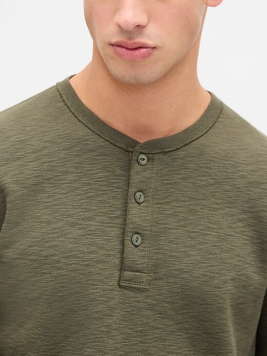 Maglietta Henley a doppia maglia Maglietta Henley a doppia maglia