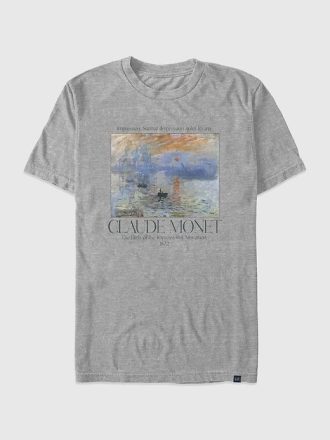 Maglietta oversize con grafica Monet Sunrise