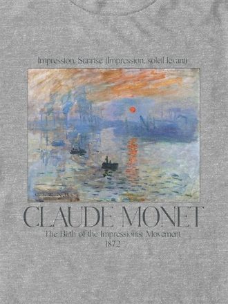 Maglietta oversize con grafica Monet Sunrise