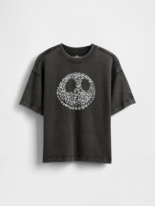 Maglietta per bambini Gap × Disney The Nightmare Before Christmas di Tim Burton con teschio Maglietta per bambini Gap × Disney The Nightmare Before Christmas di Tim Burton con teschio
