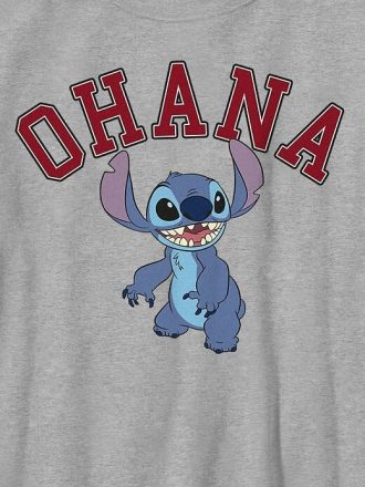 Maglietta universitaria Ohana di Lilo e Stitch