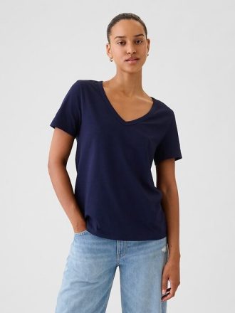 Maglietta VintageSoft in cotone biologico con scollo a V