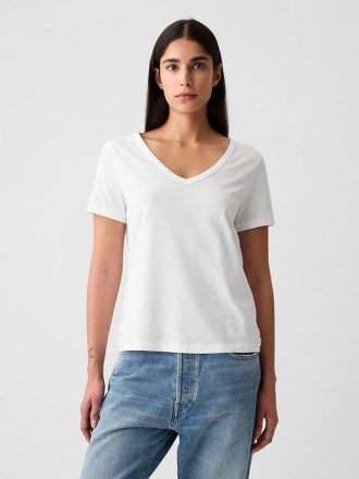 Maglietta VintageSoft in cotone biologico con scollo a V