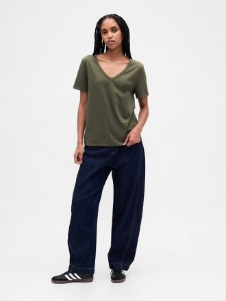 Maglietta VintageSoft in cotone biologico con scollo a V