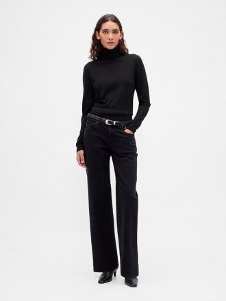 Maglione a collo alto in lana merino
