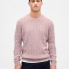 Maglione a trecce in misto lana merino Maglione a trecce in misto lana merino
