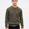 Maglione a trecce in misto lana merino Maglione a trecce in misto lana merino