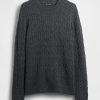 Maglione a trecce in misto lana merino Maglione a trecce in misto lana merino