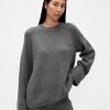 Maglione boyfriend CashSoft Shaker-Stitch