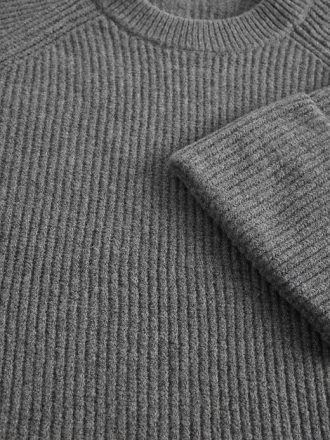 Maglione boyfriend CashSoft Shaker-Stitch