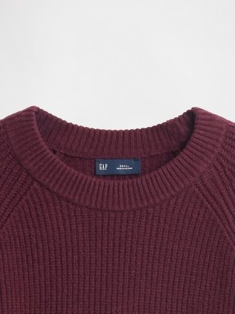 Maglione boyfriend CashSoft Shaker-Stitch