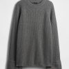 Maglione boyfriend CashSoft Shaker-Stitch